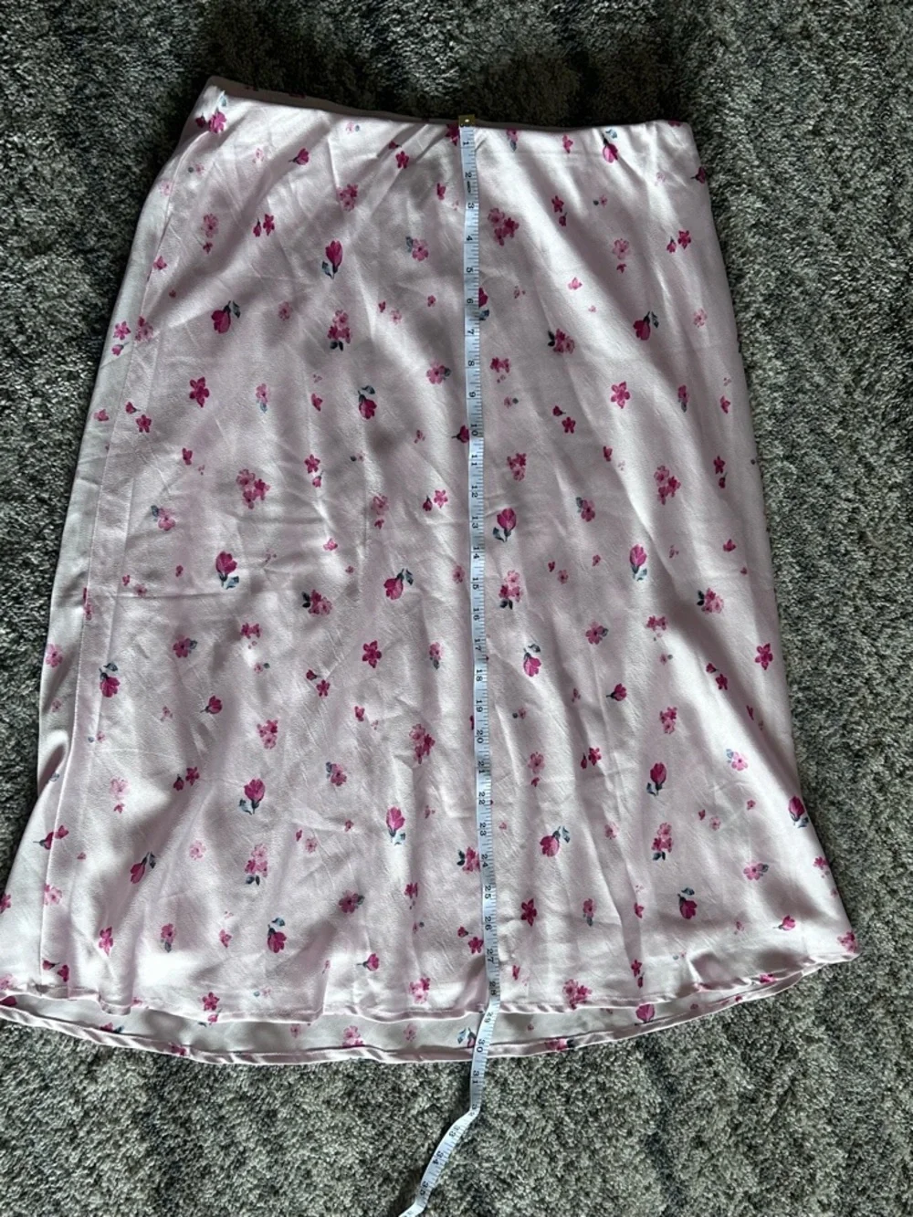 Trixxi Pink Floral Satin Slip Skirt Women’s XL - Picture 3 of 4